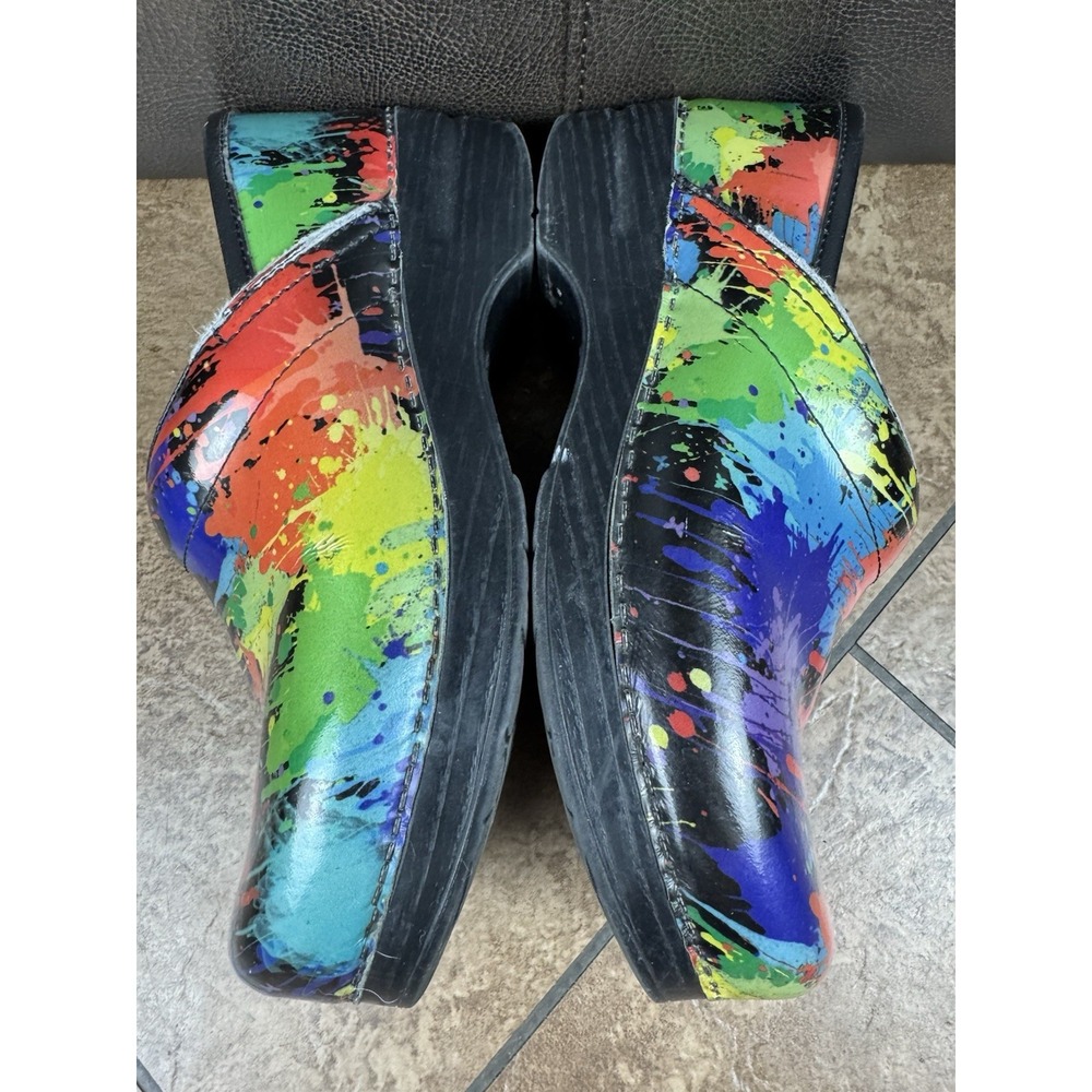 Dansko Professional Clogs Paint Splatter Shoes 38 EU Women's US 8 - Picture 8 of 9